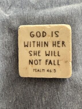 🌟 Inspirational Marble Paperweight - God Is Within Her Psalm 46:5